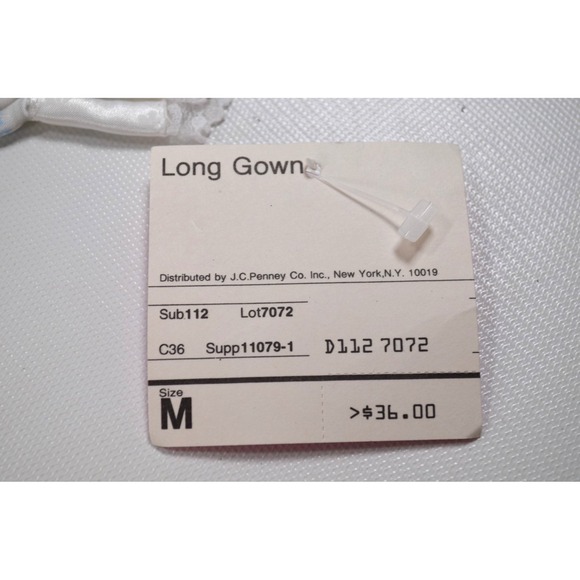 Jean Alison Nwt's Satin Long Gown‎ Nightgown Blue Floral Pin Tuck Women's M - Picture 11 of 16